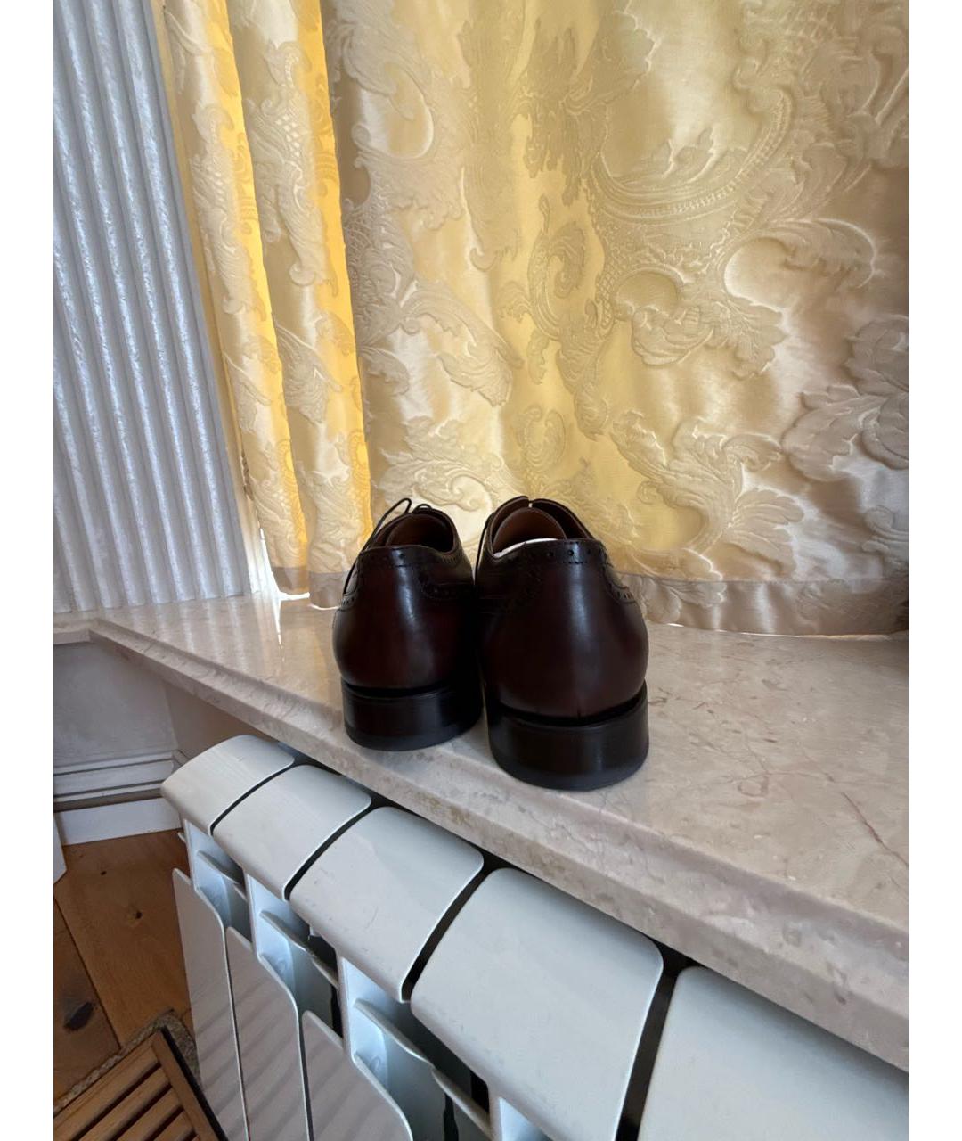 VALENTINO Коричневые кожаные туфли, фото 4