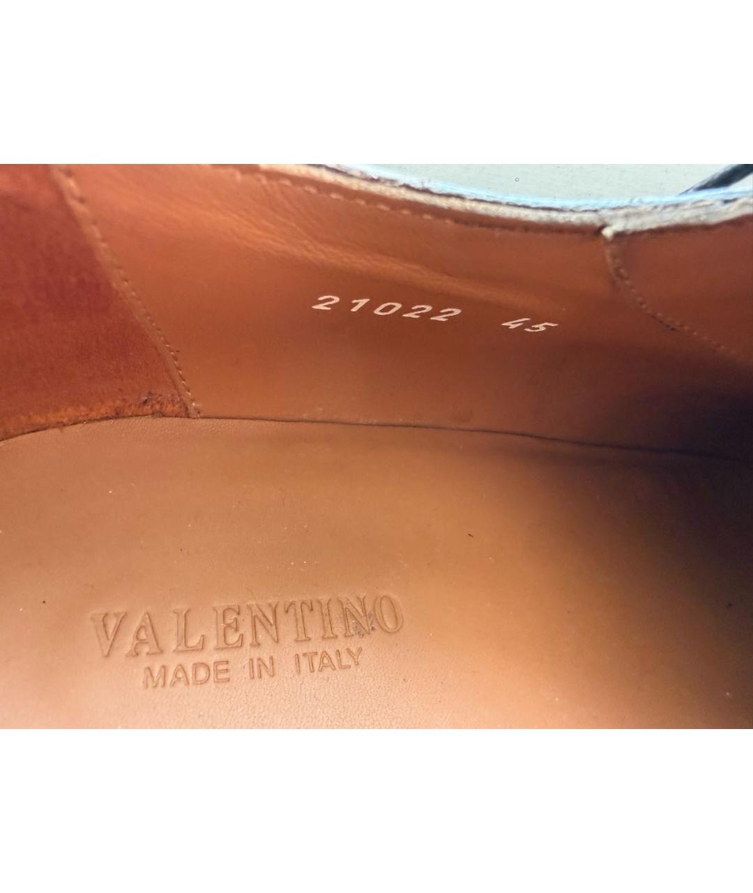 VALENTINO Коричневые кожаные туфли, фото 5