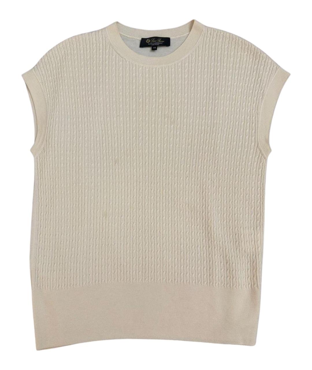 LORO PIANA Бежевая кашемировая жилетка, фото 1