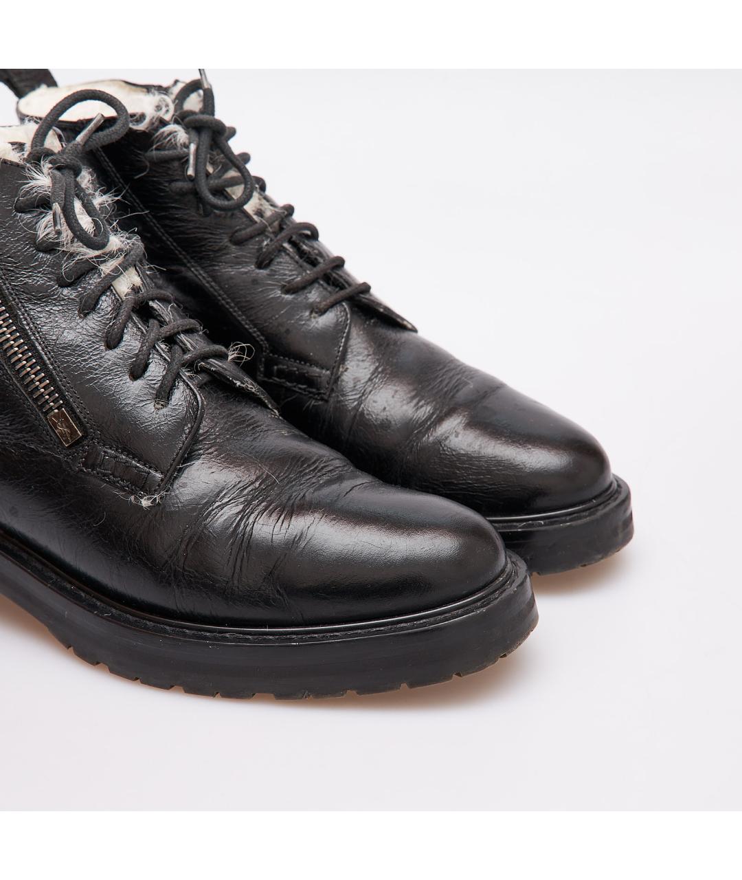 SAINT LAURENT Черные ботинки из лакированной кожи, фото 2