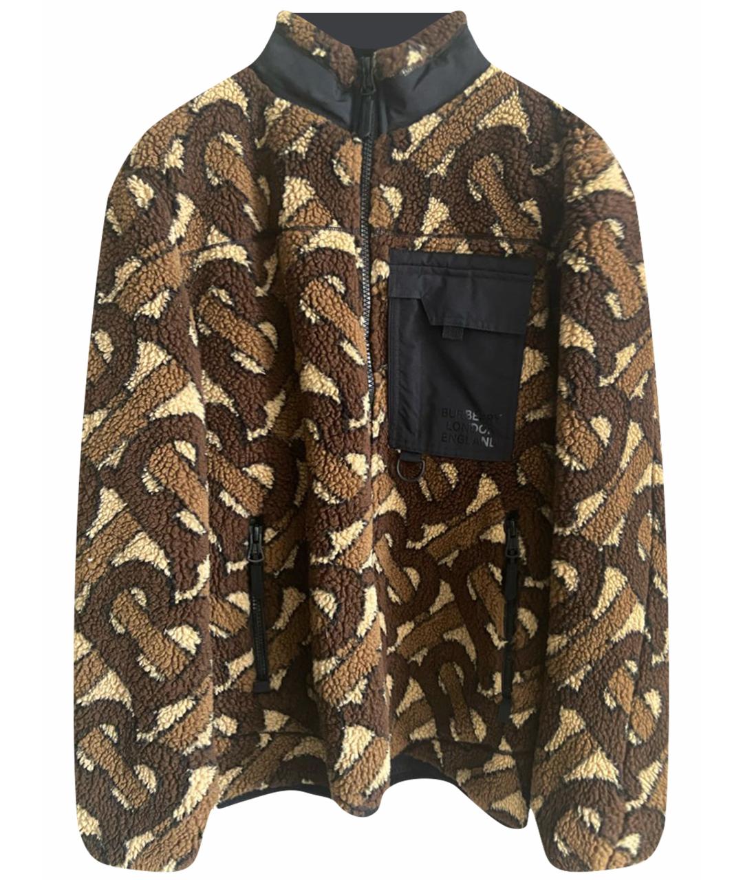 BURBERRY Коричневая синтетическая куртка, фото 1