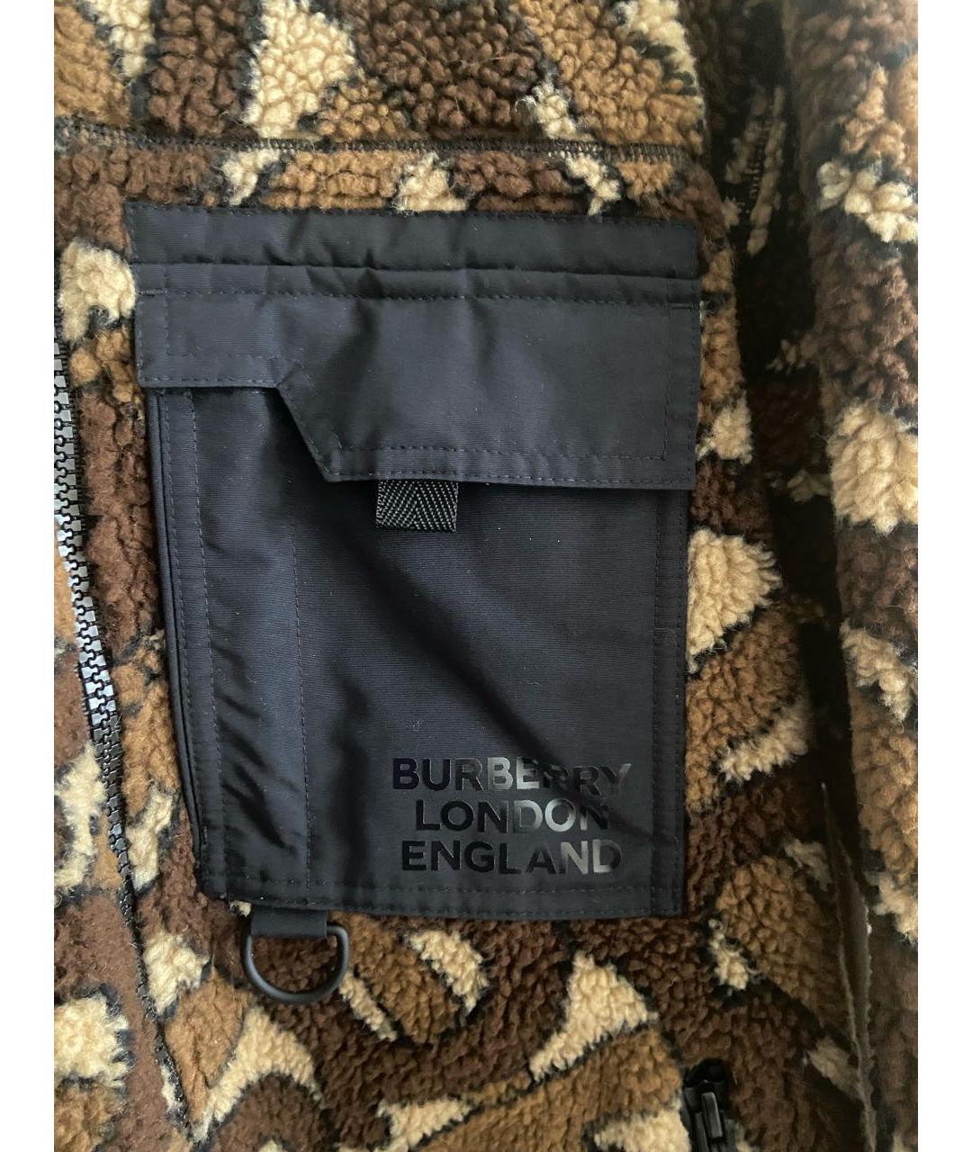 BURBERRY Коричневая синтетическая куртка, фото 4