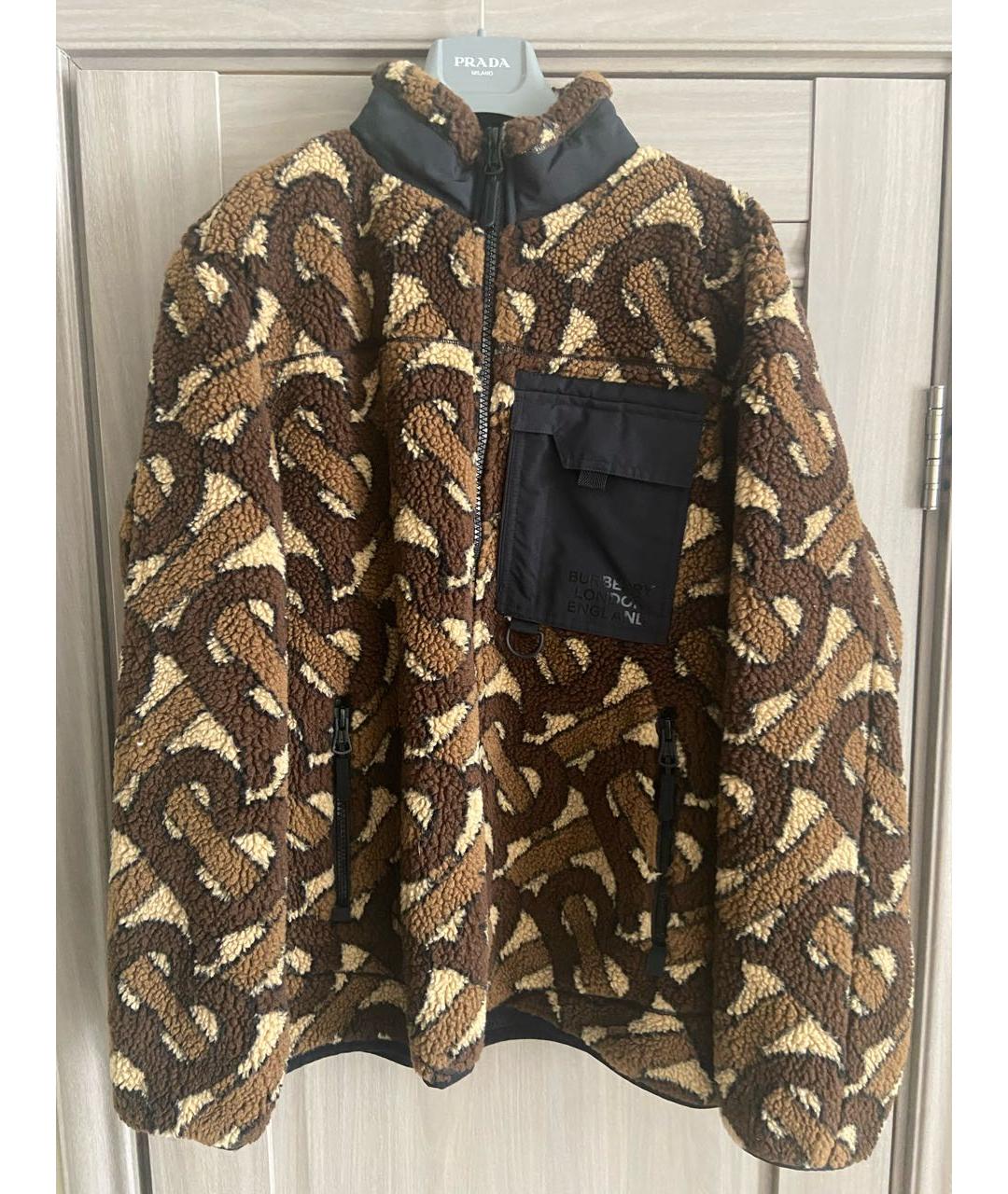 BURBERRY Коричневая синтетическая куртка, фото 5