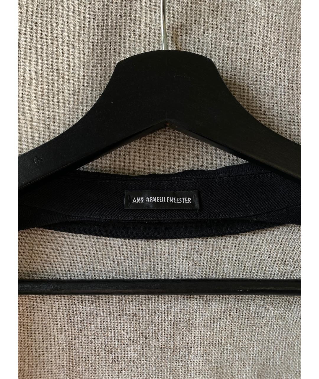 ANN DEMEULEMEESTER Черный шерстяной жилет, фото 4