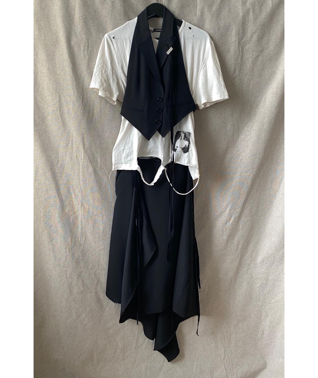 ANN DEMEULEMEESTER Черный шерстяной жилет, фото 9