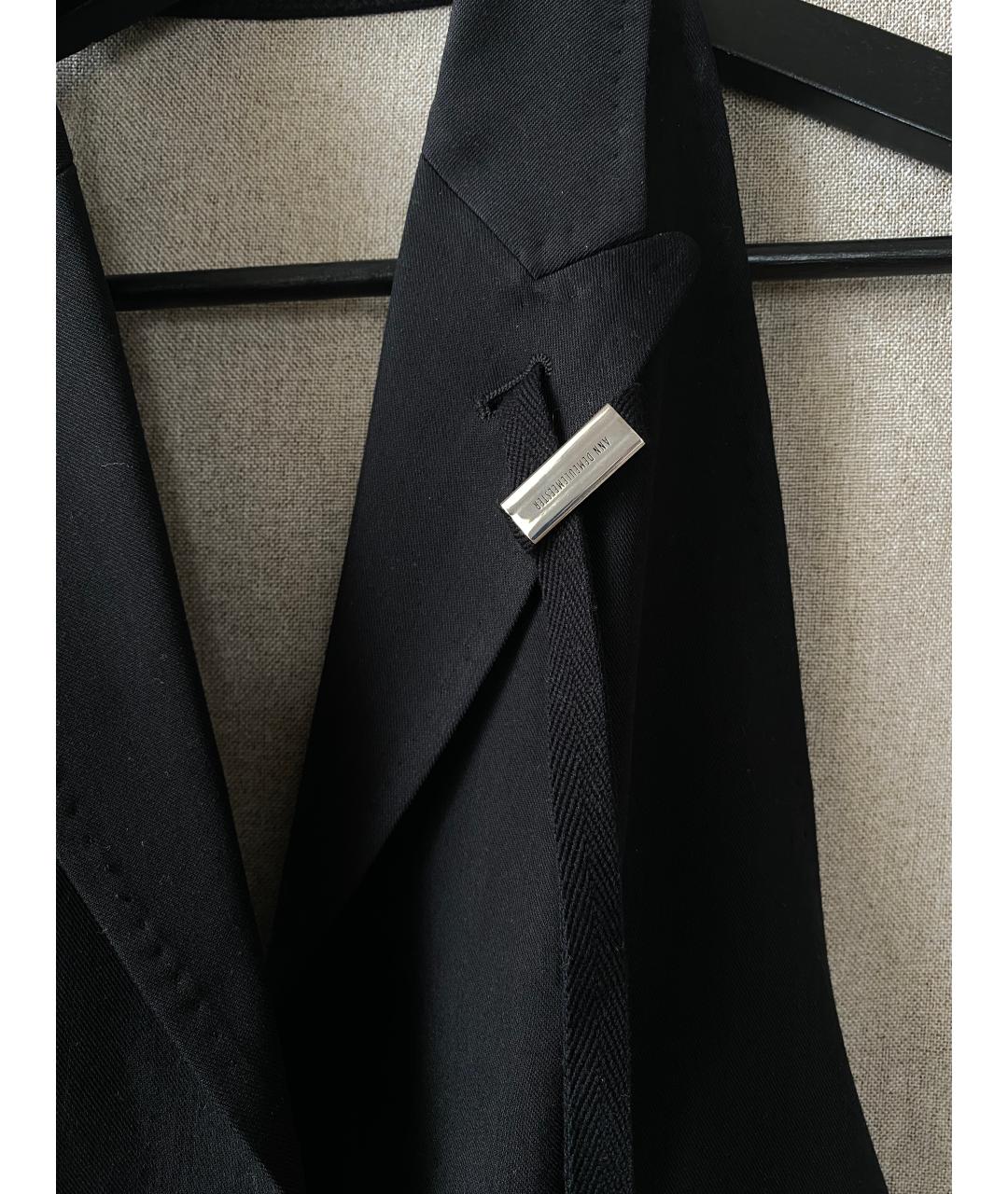 ANN DEMEULEMEESTER Черный шерстяной жилет, фото 3