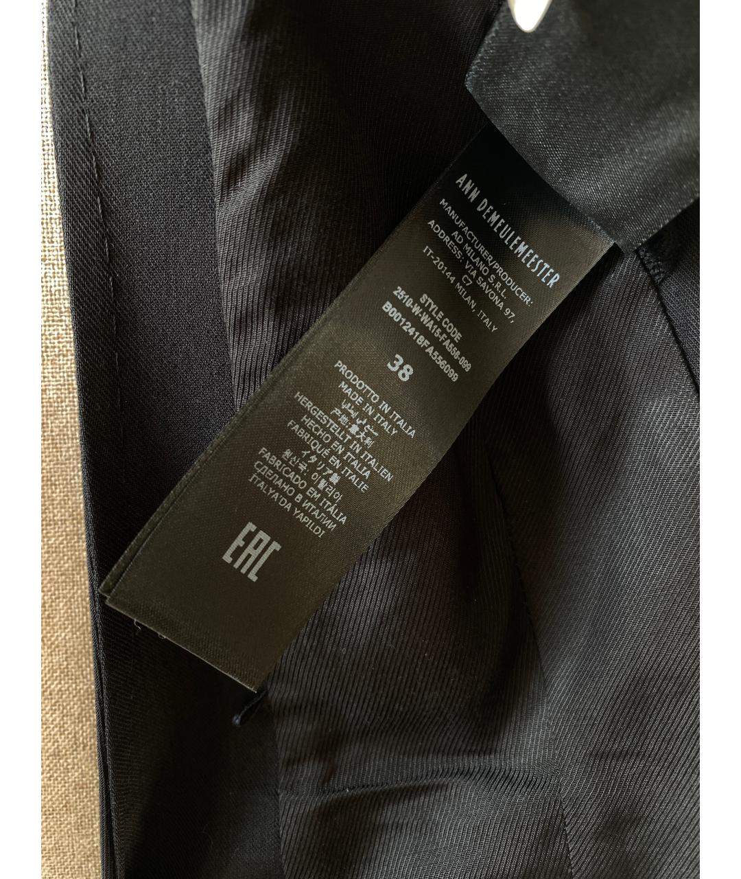 ANN DEMEULEMEESTER Черный шерстяной жилет, фото 7