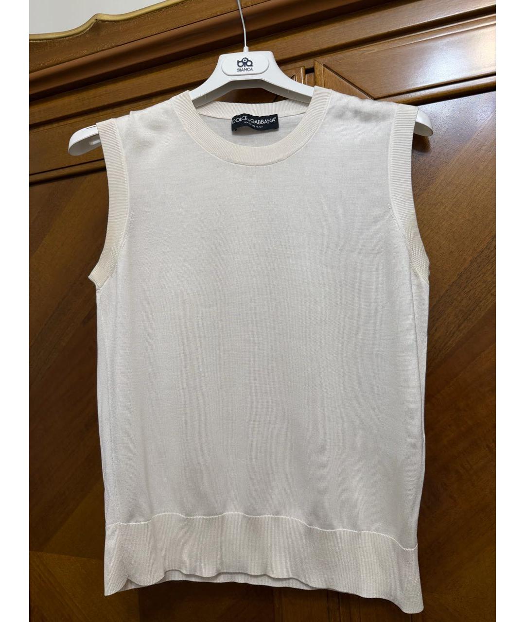 DOLCE&GABBANA Белый джемпер / свитер, фото 5