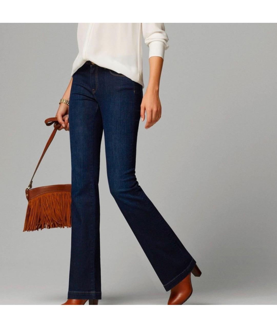 ICEBERG Темно-синие хлопко-эластановые джинсы клеш, фото 5