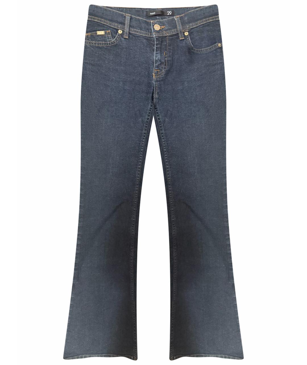 ICEBERG Темно-синие хлопко-эластановые джинсы клеш, фото 1