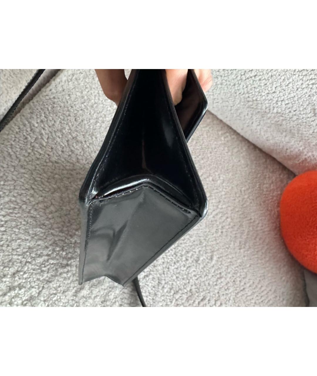 OFF-WHITE Черная кожаная сумка через плечо, фото 6