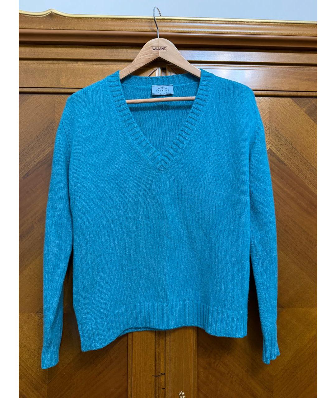 PRADA Бирюзовый джемпер / свитер, фото 2
