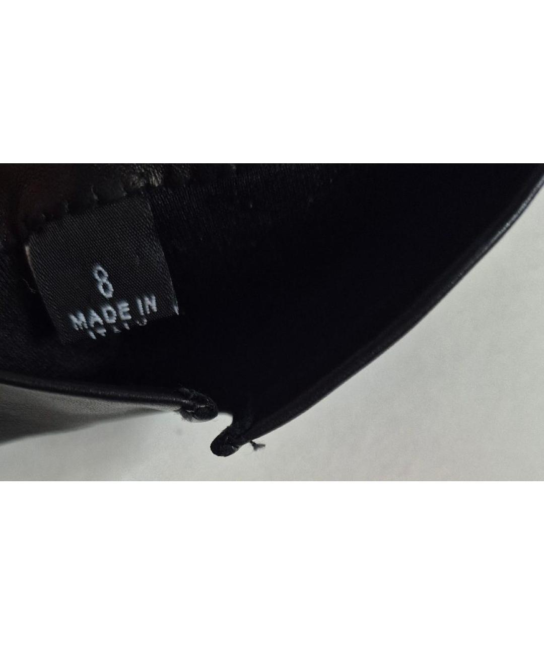 PRADA Черные кожаные перчатки, фото 7