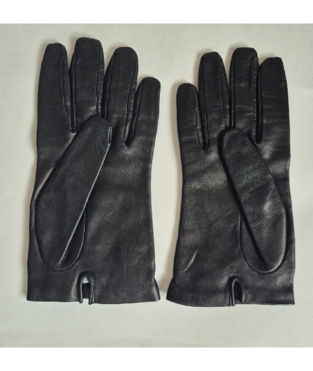 PRADA Черные кожаные перчатки, фото 6