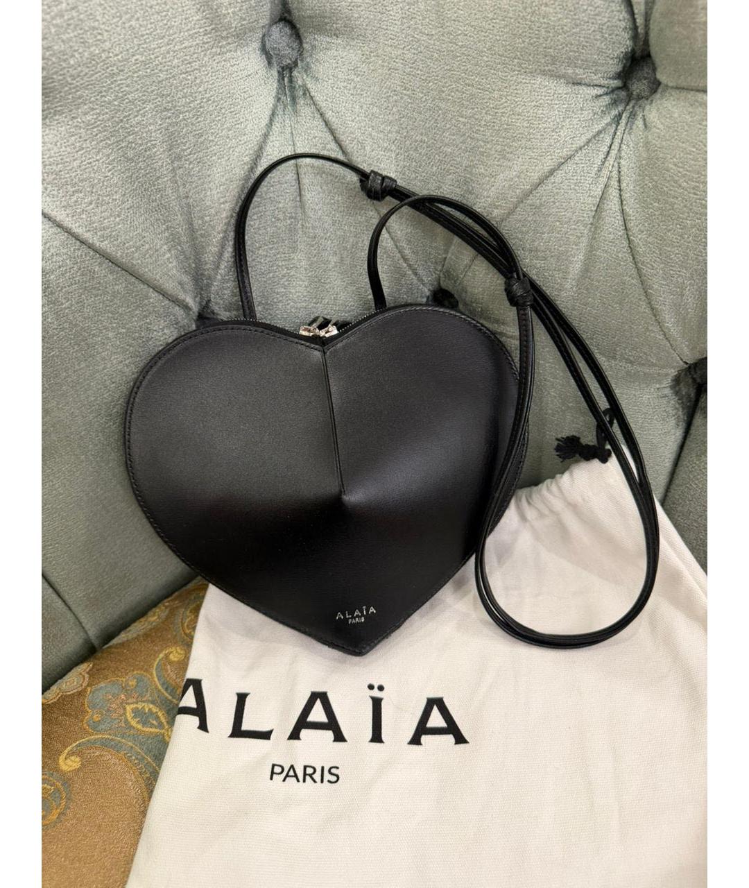 ALAIA Черная кожаная сумка через плечо, фото 2