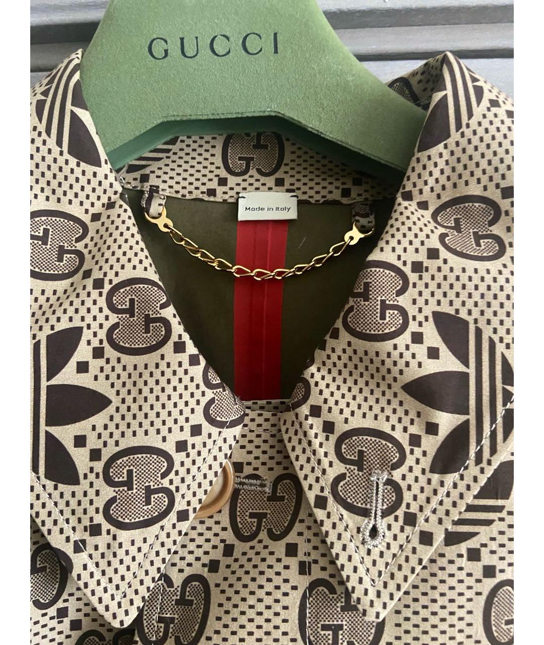 GUCCI Бежевый хлопковый тренч / плащ, фото 3