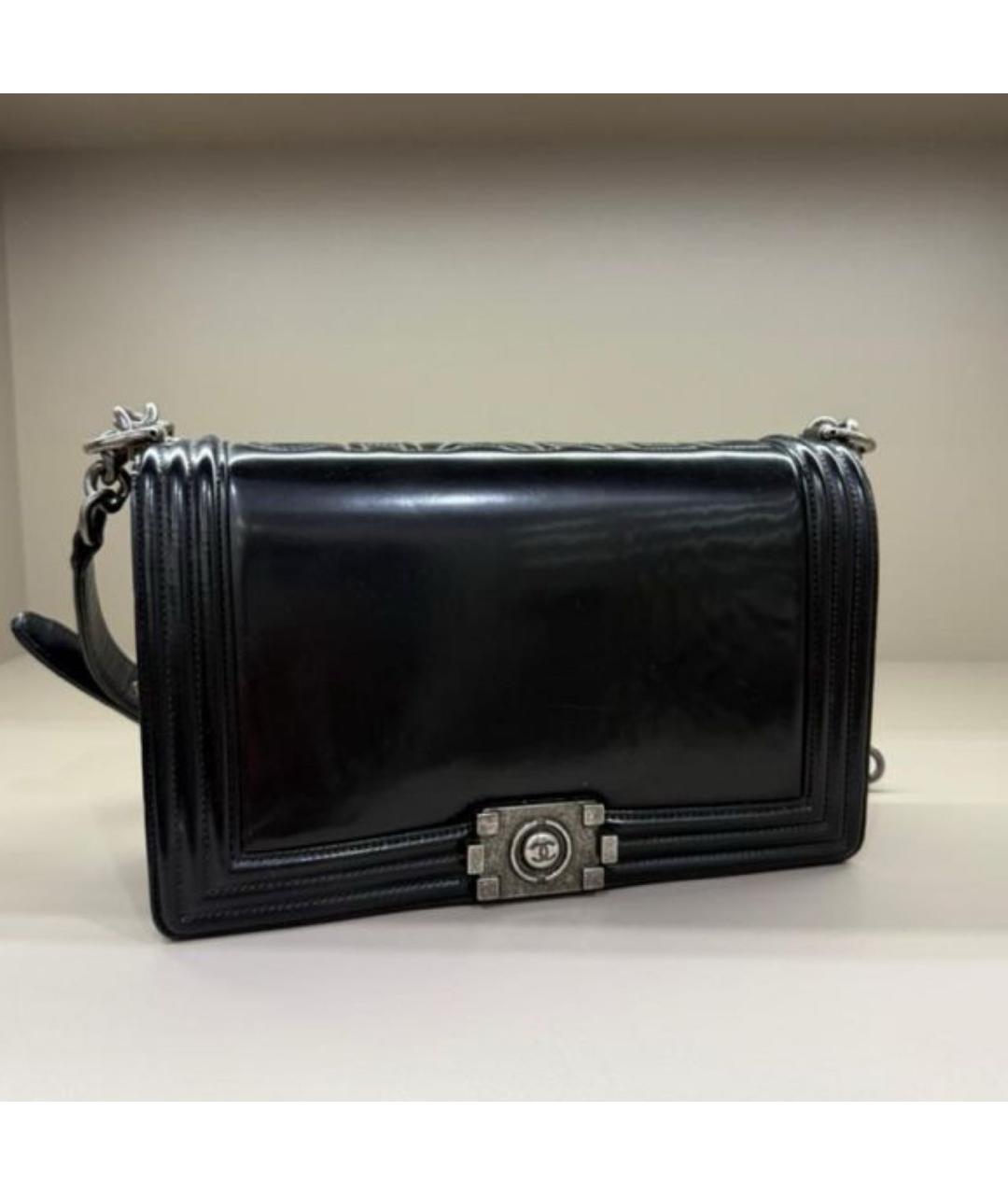 CHANEL Черная кожаная сумка через плечо, фото 2