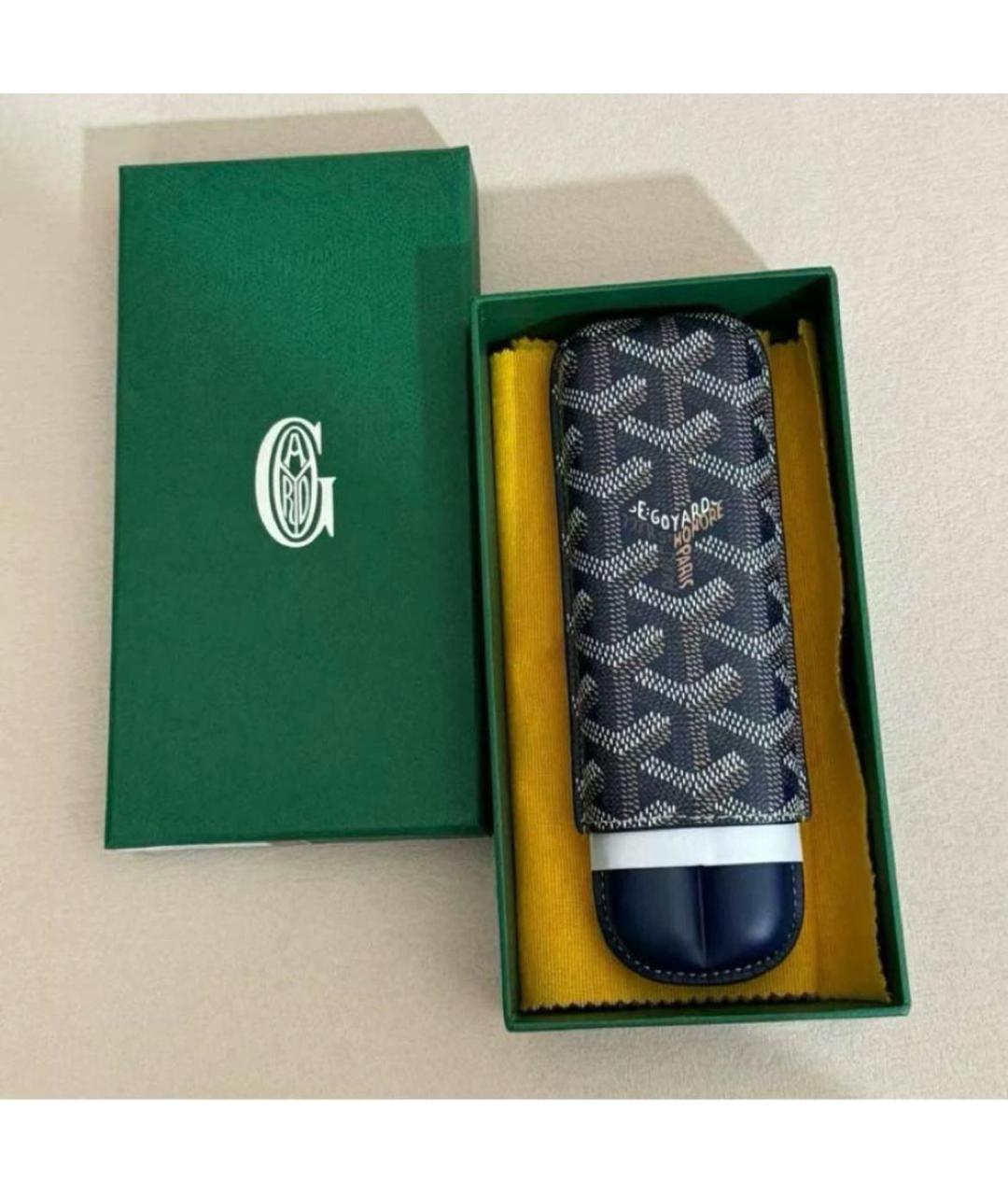 GOYARD Темно-синий кожаный кошелек, фото 5