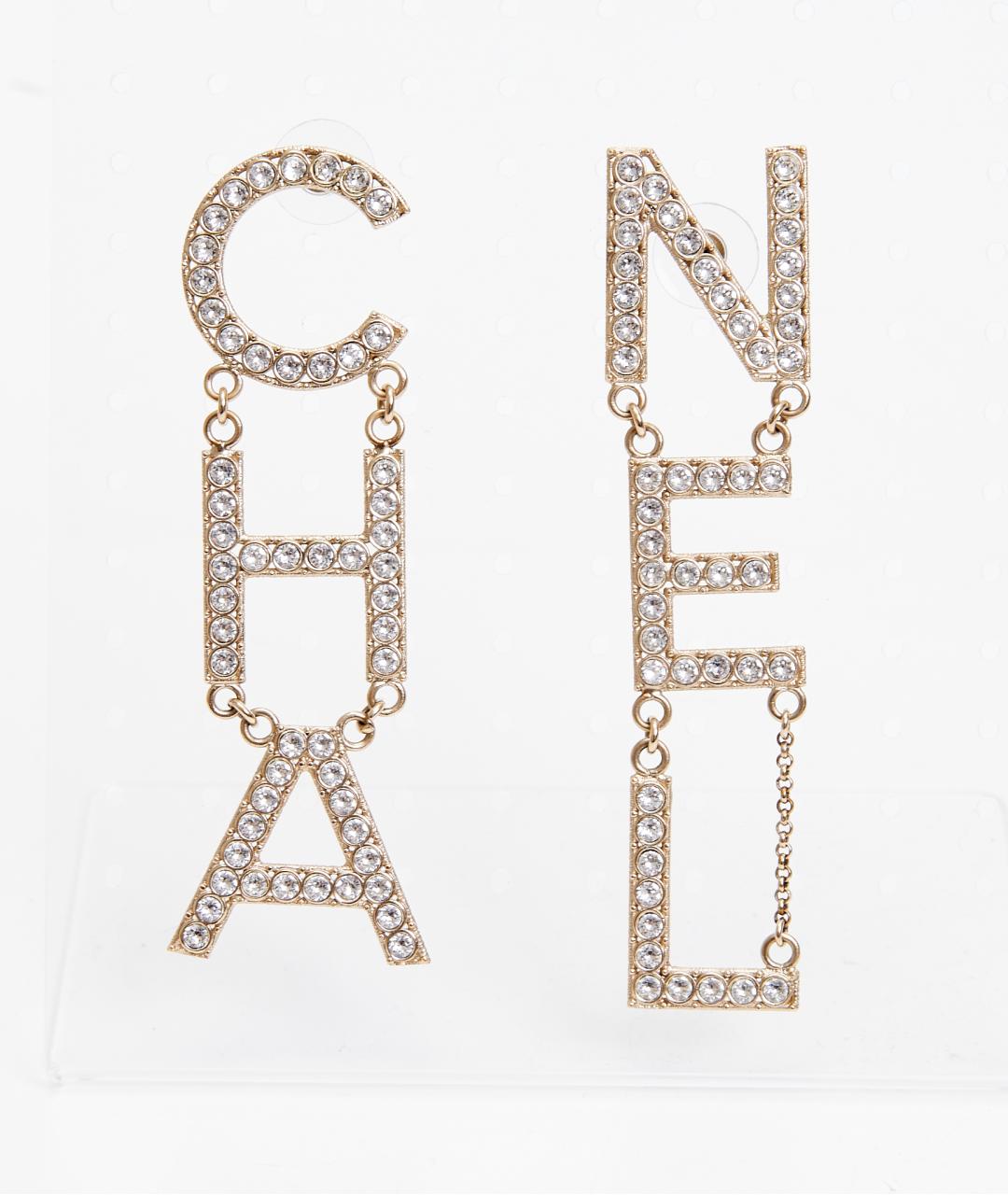 CHANEL Золотые металлические серьги, фото 4