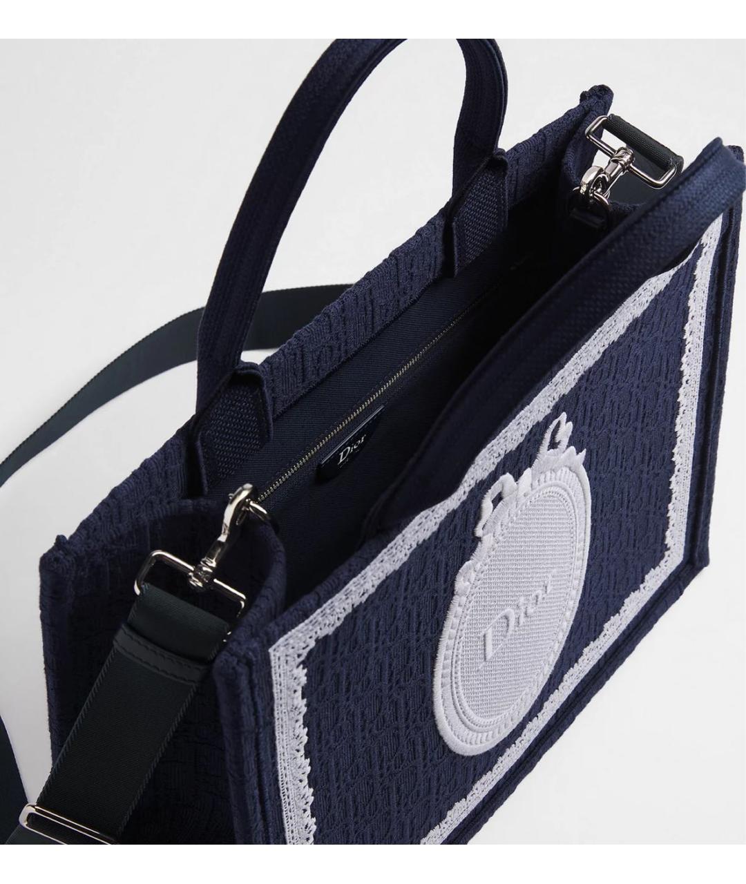 CHRISTIAN DIOR Синяя сумка тоут, фото 3