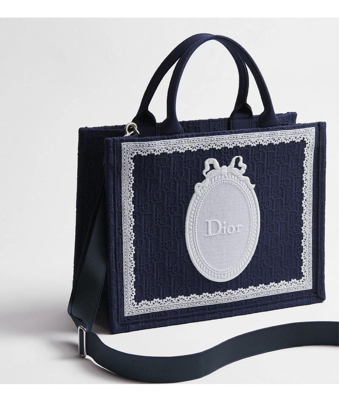CHRISTIAN DIOR Синяя сумка тоут, фото 2
