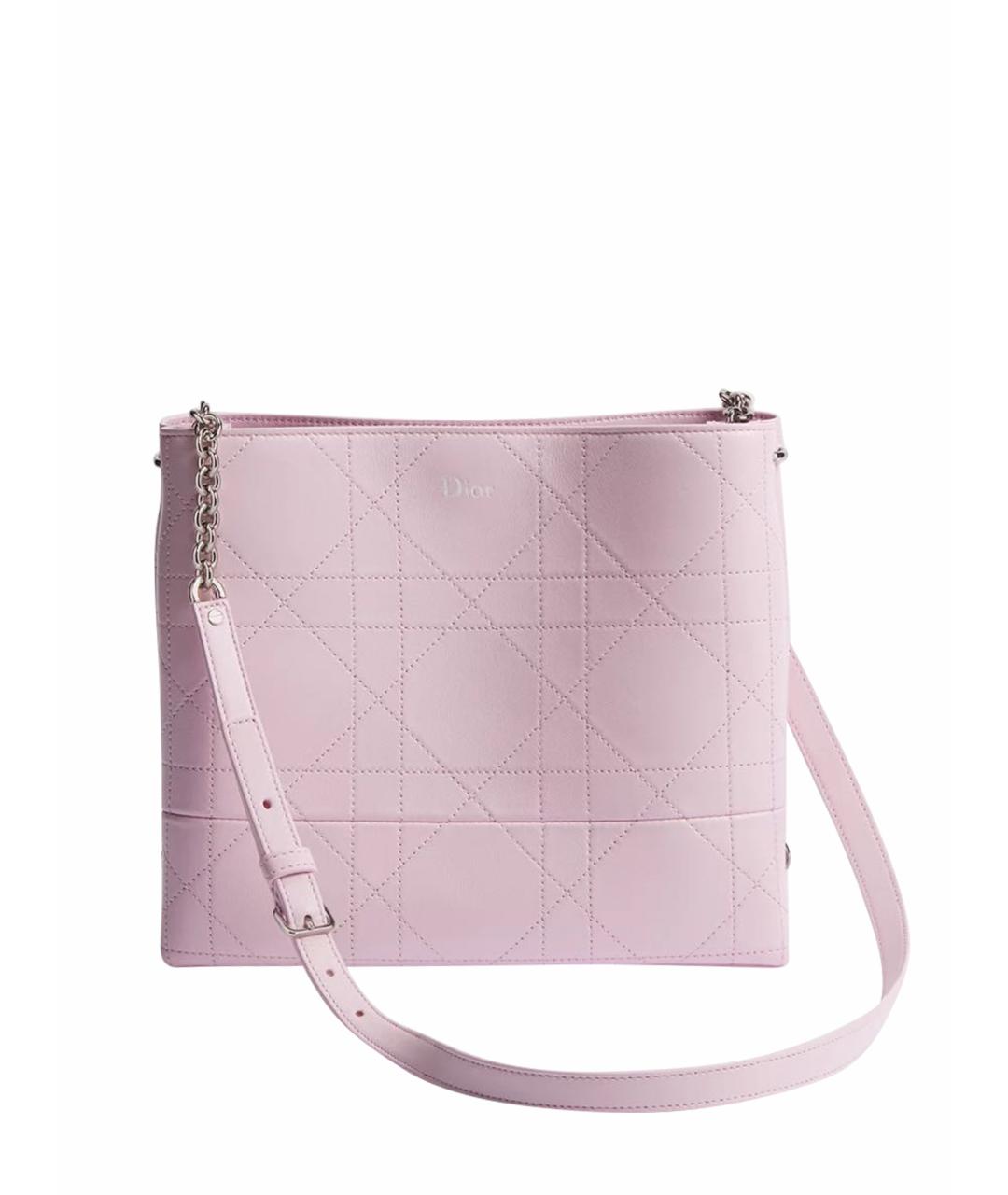 CHRISTIAN DIOR Розовая кожаная сумка через плечо, фото 1