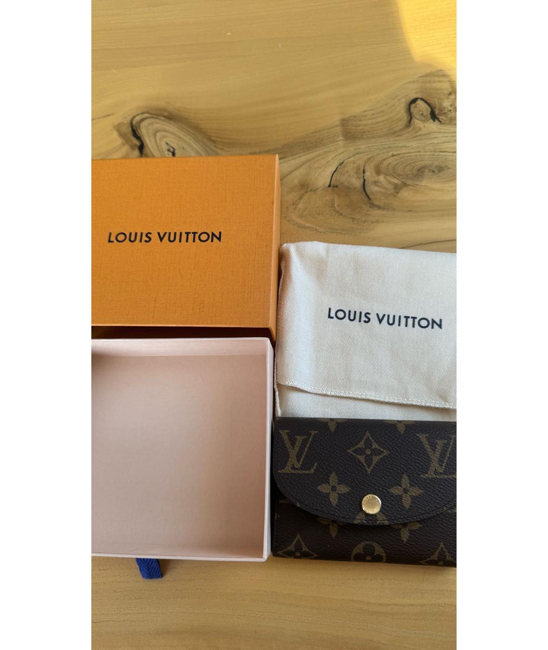 LOUIS VUITTON Коричневый кошелек, фото 5