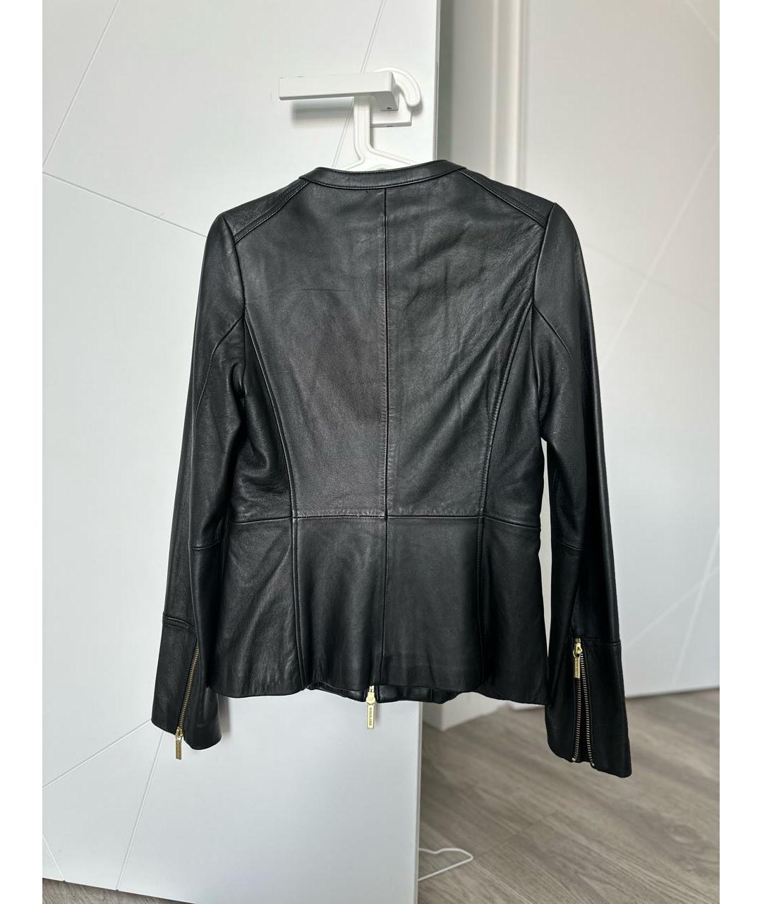 MICHAEL KORS Черная кожаная куртка, фото 2