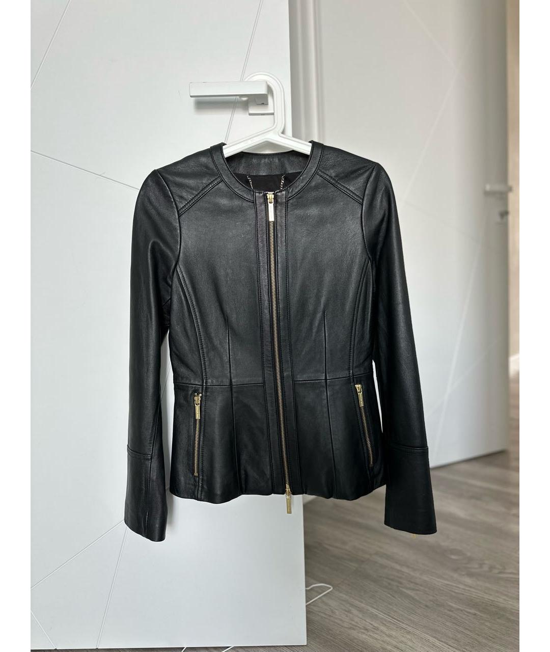 MICHAEL KORS Черная кожаная куртка, фото 7