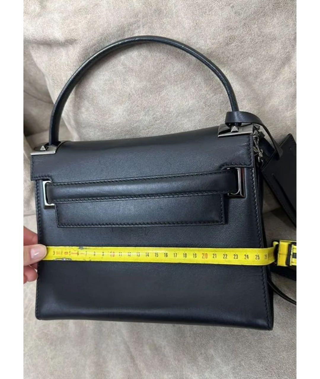 VALENTINO Черная кожаная сумка через плечо, фото 9