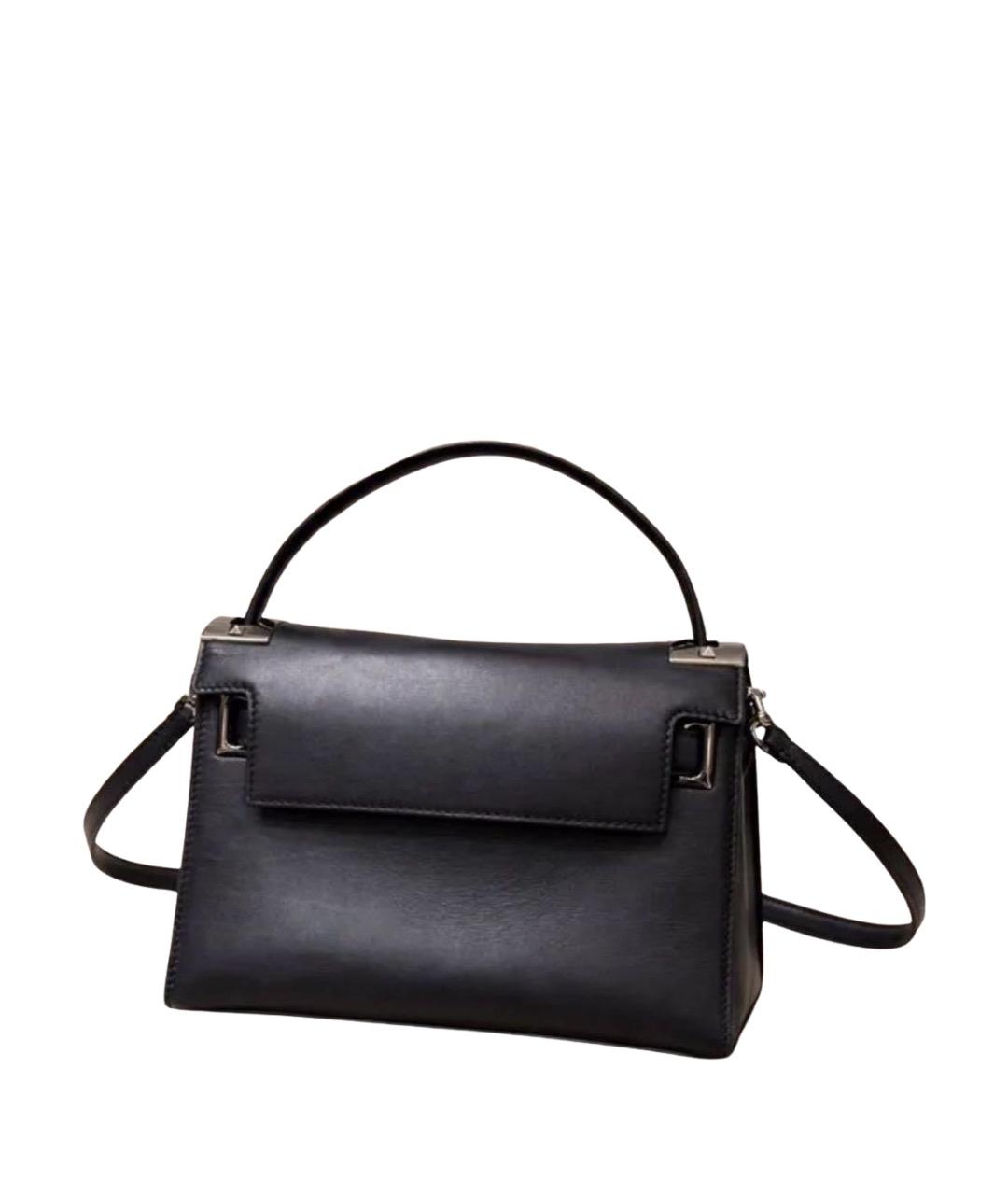 VALENTINO Черная кожаная сумка через плечо, фото 1