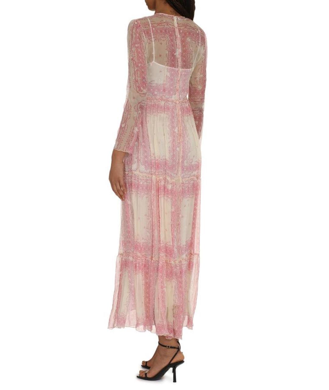 PHILOSOPHY DI LORENZO SERAFINI Розовое шелковое повседневное платье, фото 5