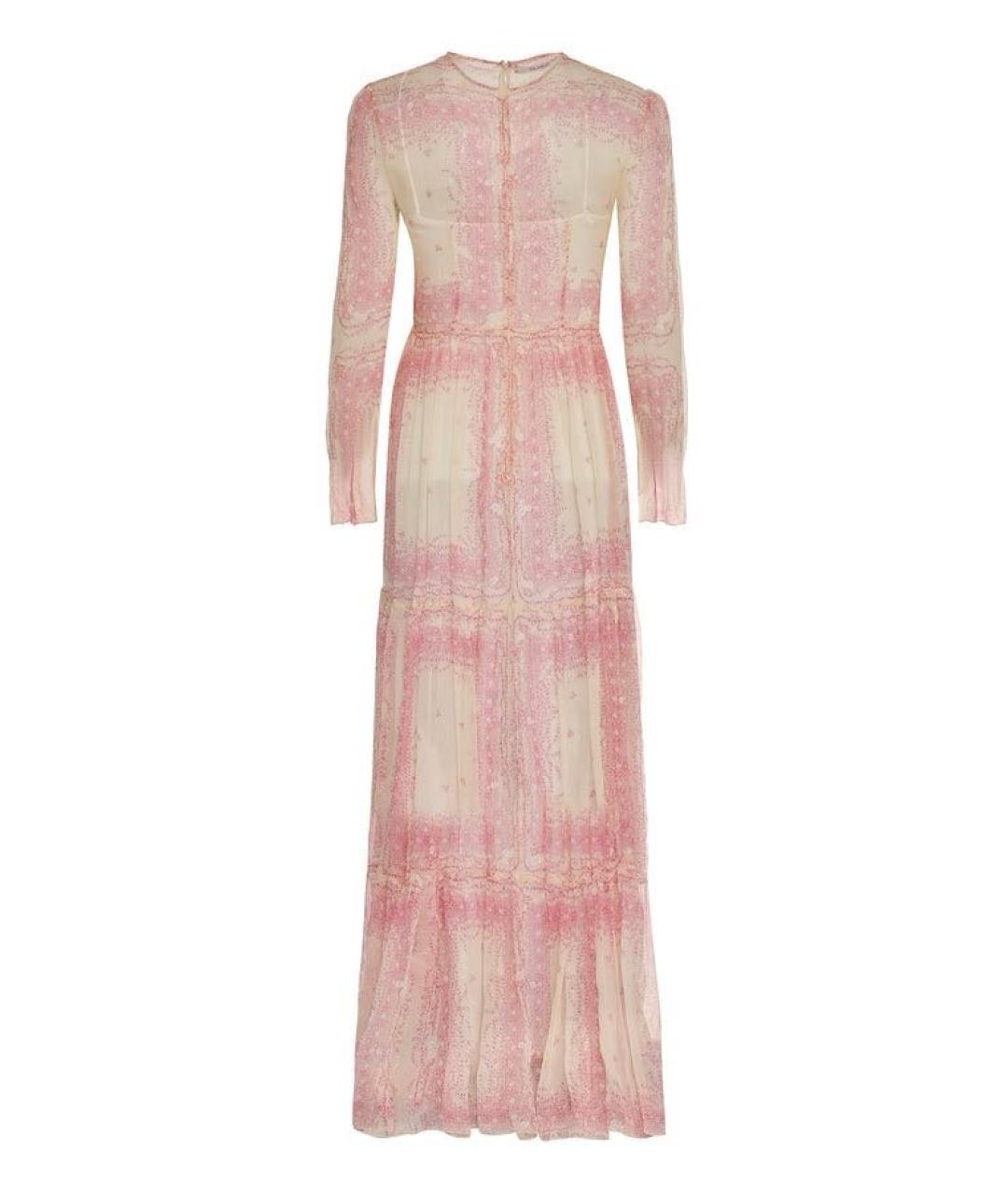 PHILOSOPHY DI LORENZO SERAFINI Розовое шелковое повседневное платье, фото 2