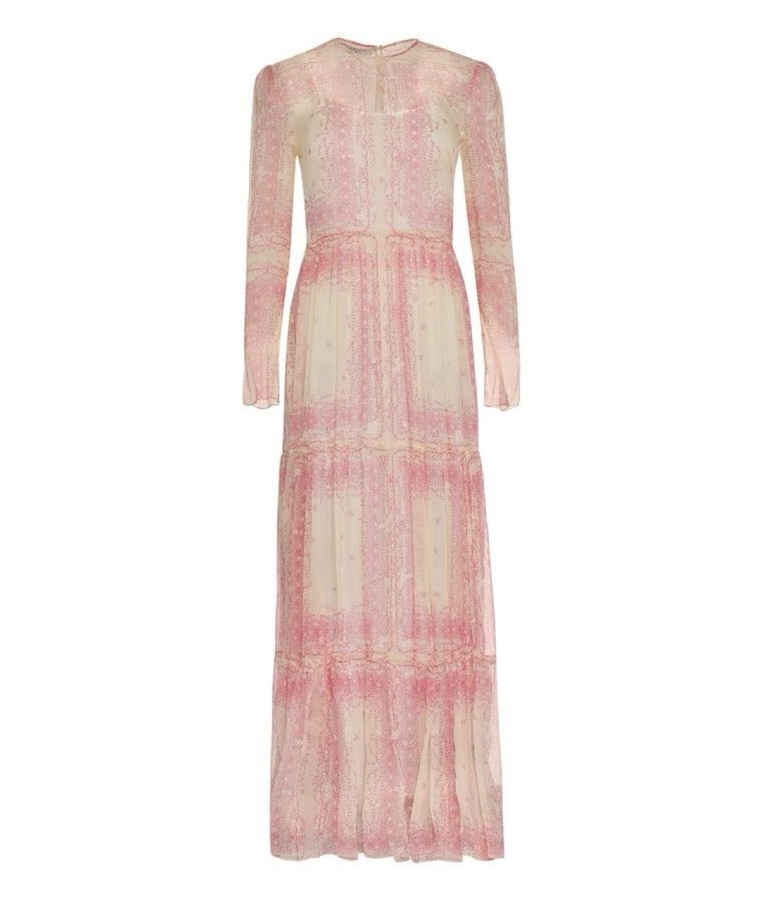 PHILOSOPHY DI LORENZO SERAFINI Розовое шелковое повседневное платье, фото 1