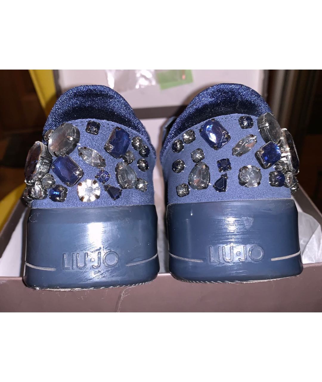 LIU JO Темно-синие замшевые кроссовки, фото 4
