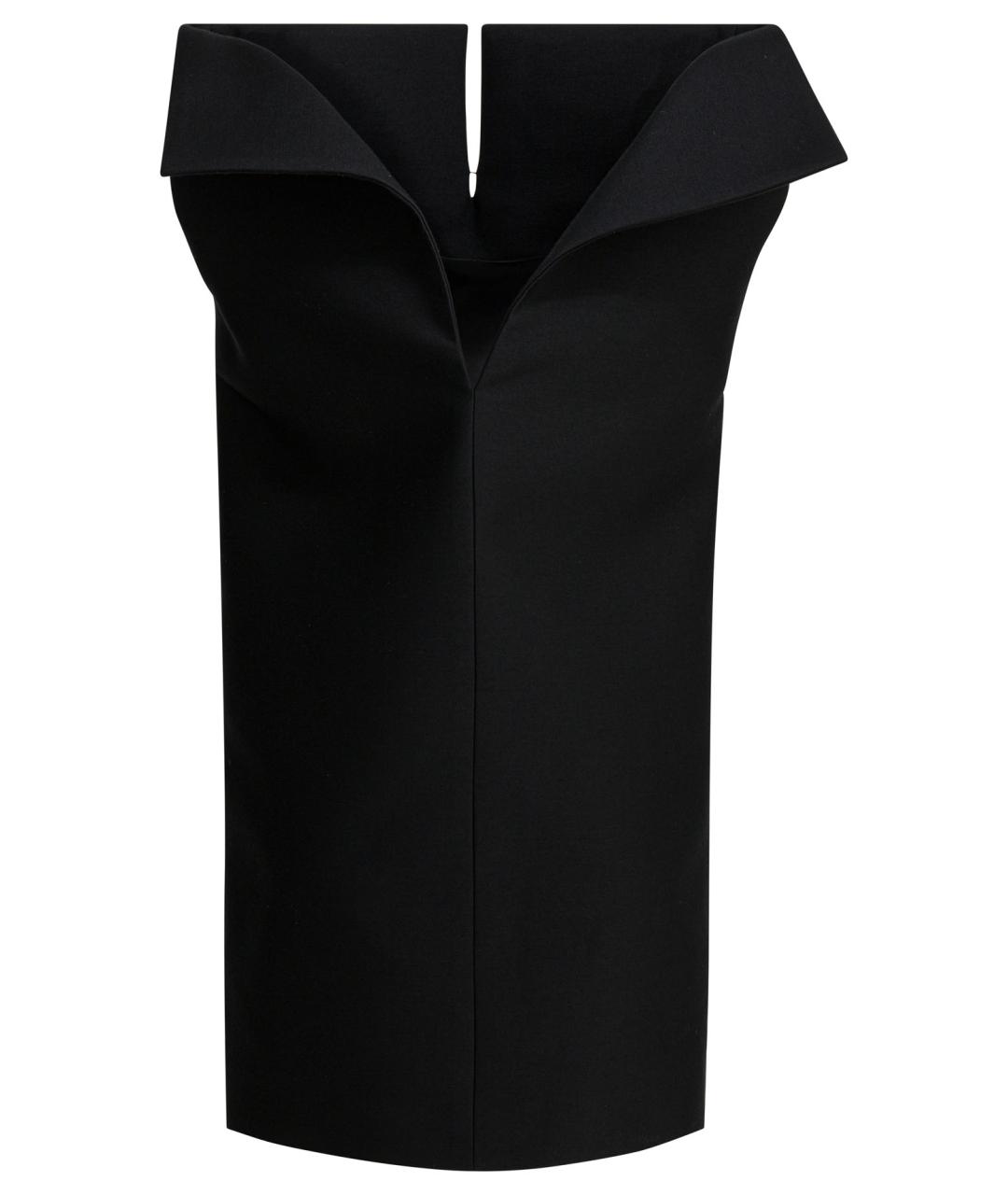 BALENCIAGA Черное шерстяное коктейльное платье, фото 2