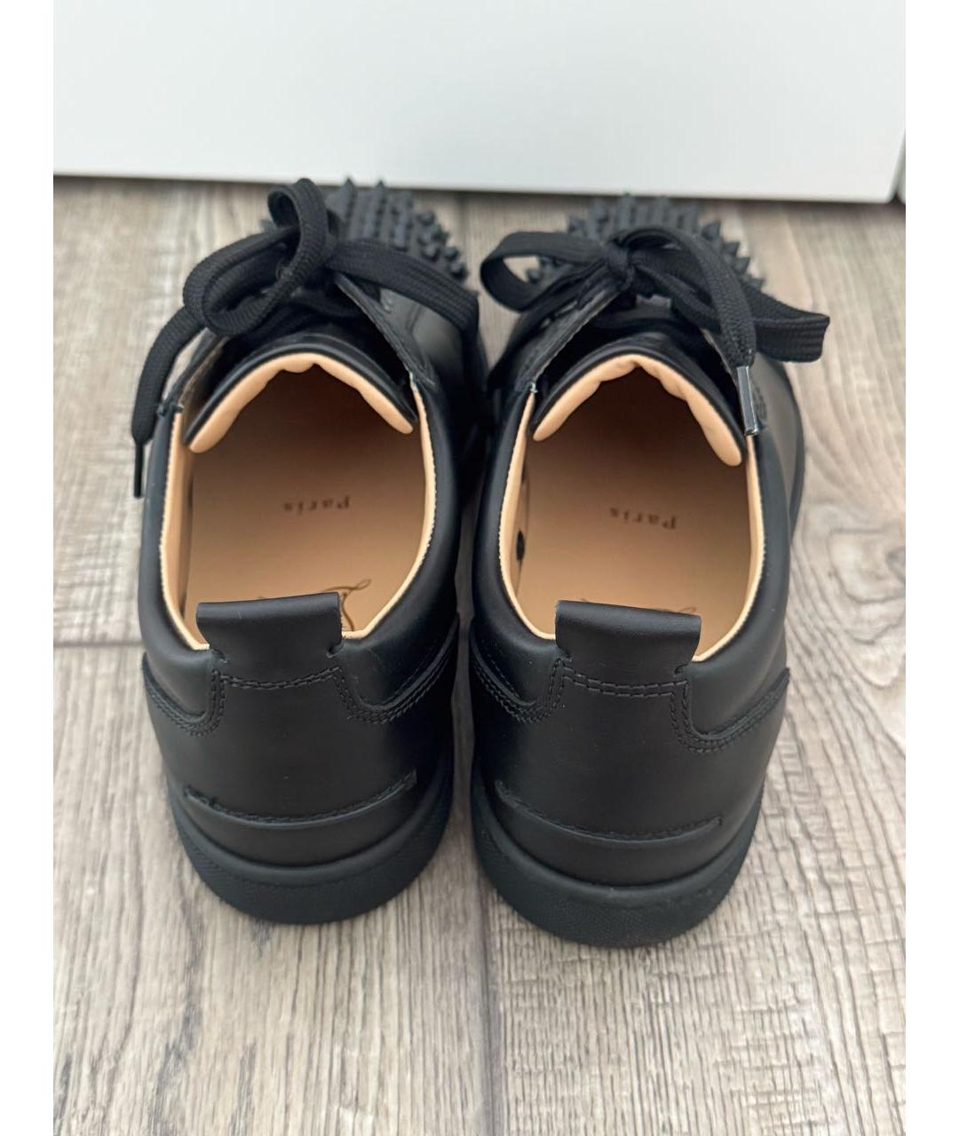 CHRISTIAN LOUBOUTIN Черные кожаные кеды, фото 5