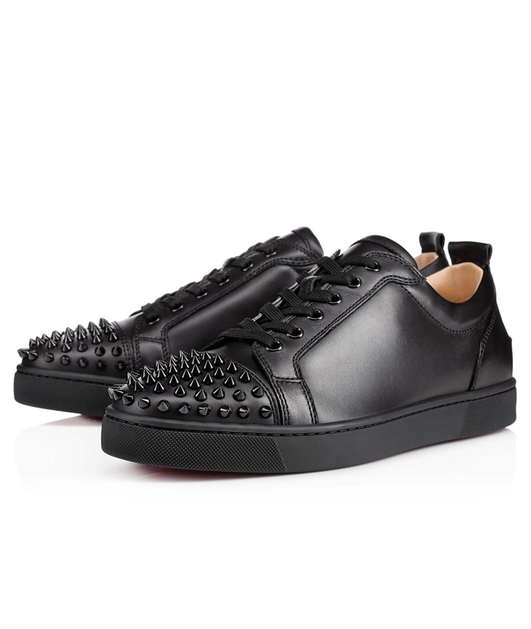 CHRISTIAN LOUBOUTIN Черные кожаные кеды, фото 2