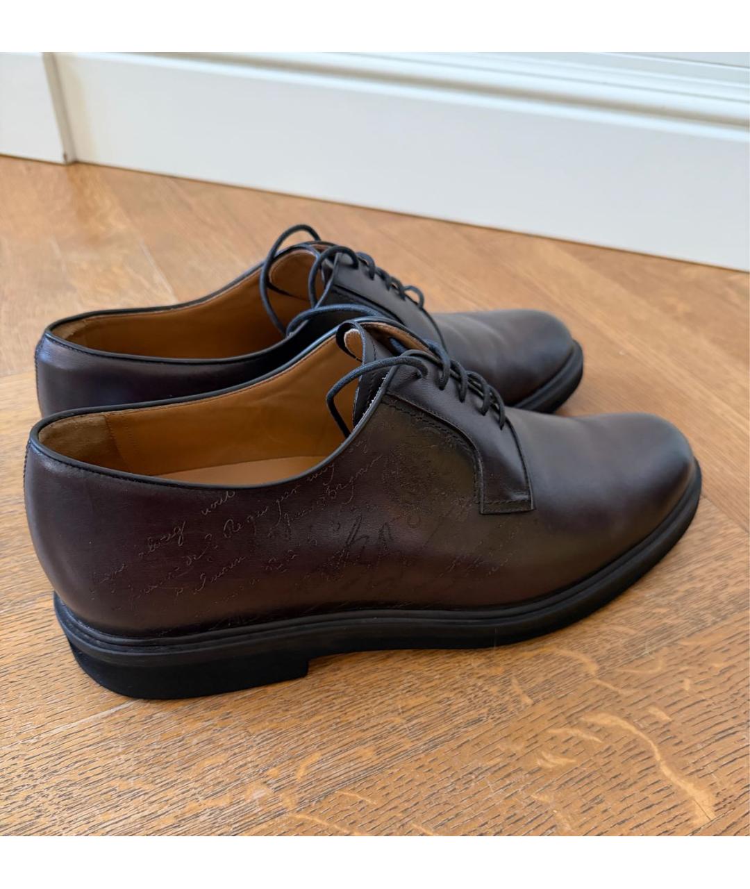 BERLUTI Коричневые кожаные низкие ботинки, фото 9