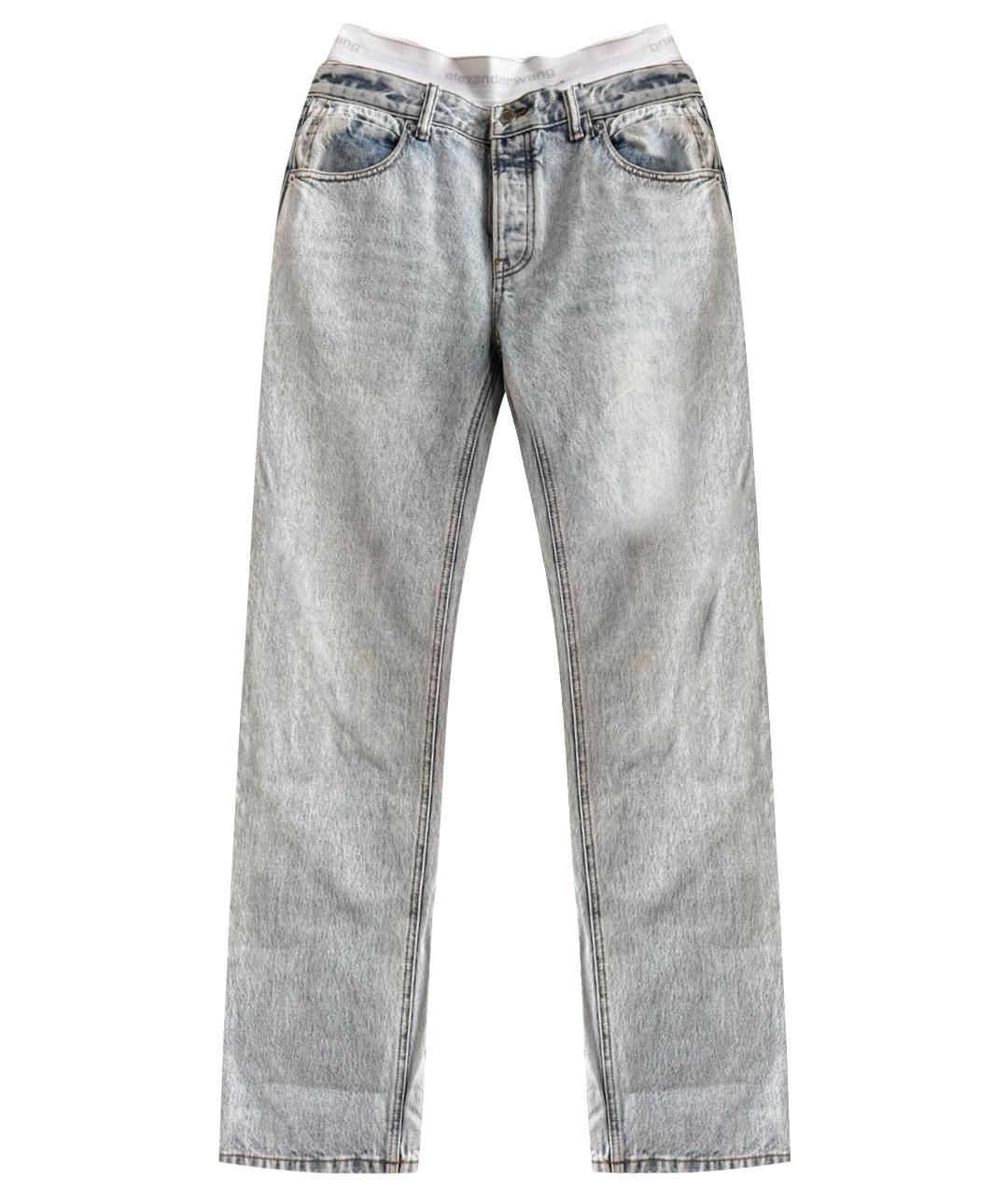 ALEXANDER WANG Голубые хлопковые прямые джинсы, фото 1