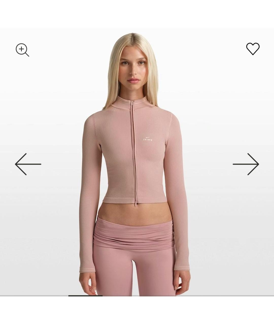 SKIMS Розовая полиамидовая спортивная куртка, фото 6