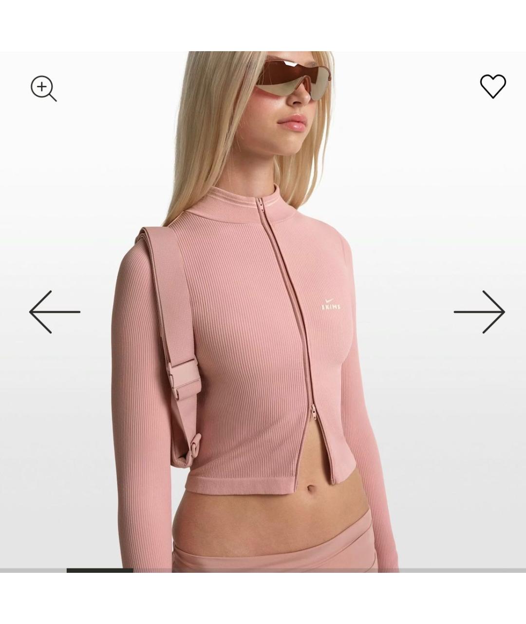 SKIMS Розовая полиамидовая спортивная куртка, фото 2