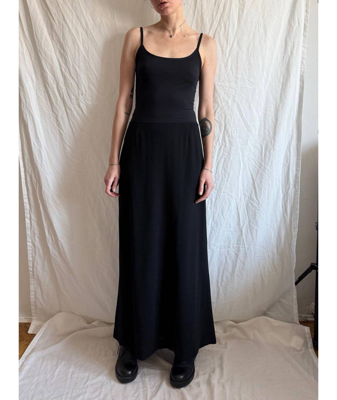 MOSCHINO Черная шерстяная юбка макси, фото 2