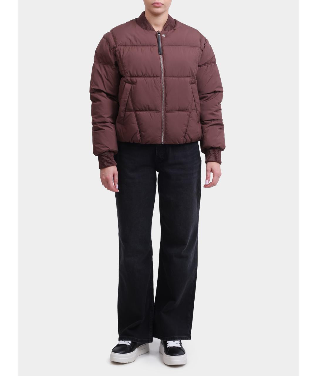 HUGO Бордовая полиамидовая куртка, фото 2