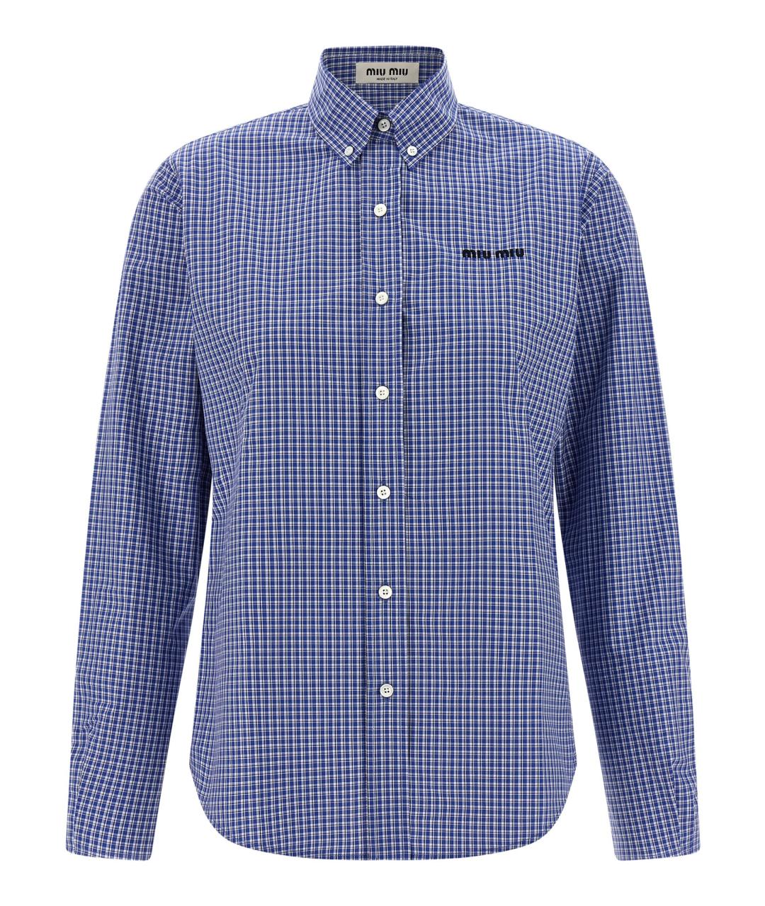 MIU MIU Синяя хлопковая рубашка, фото 1