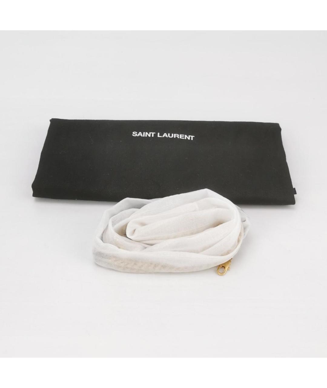 SAINT LAURENT Черная кожаная сумка через плечо, фото 6