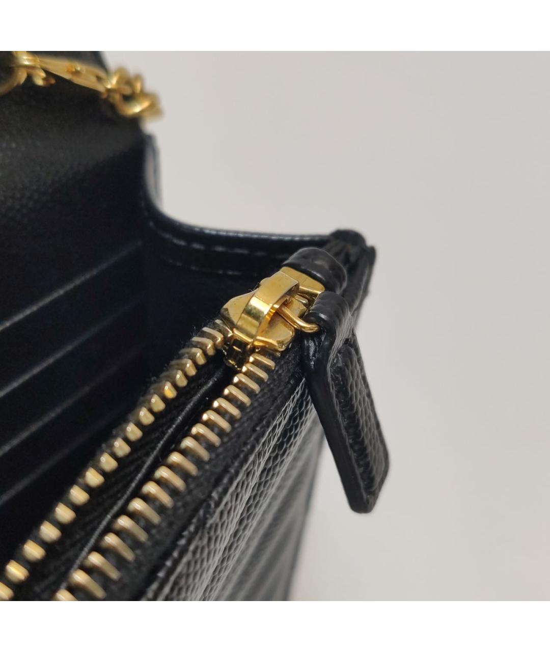 SAINT LAURENT Черная кожаная сумка через плечо, фото 8