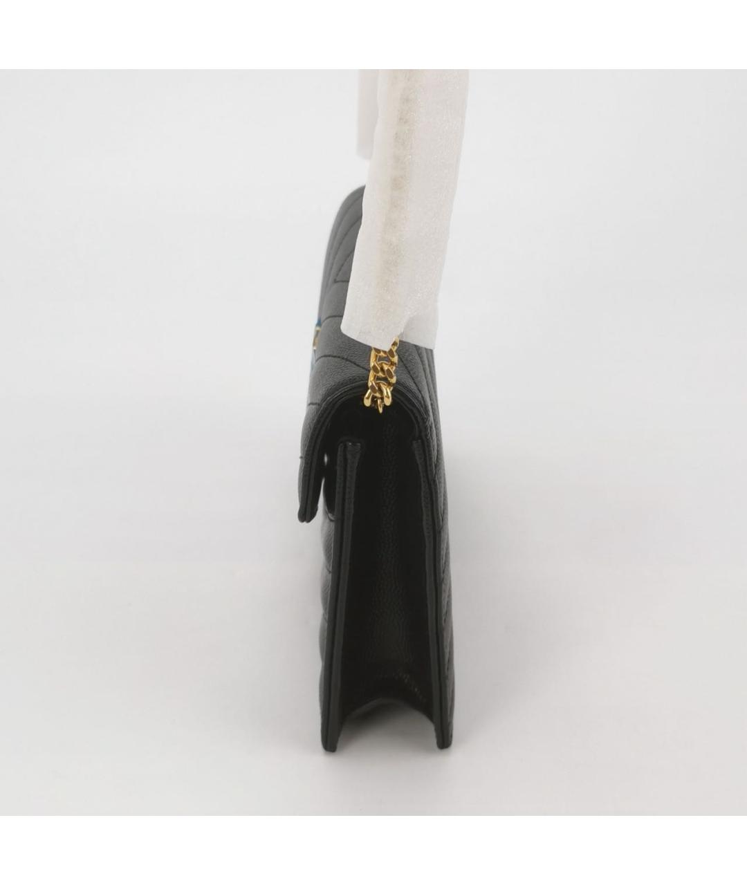 SAINT LAURENT Черная кожаная сумка через плечо, фото 7
