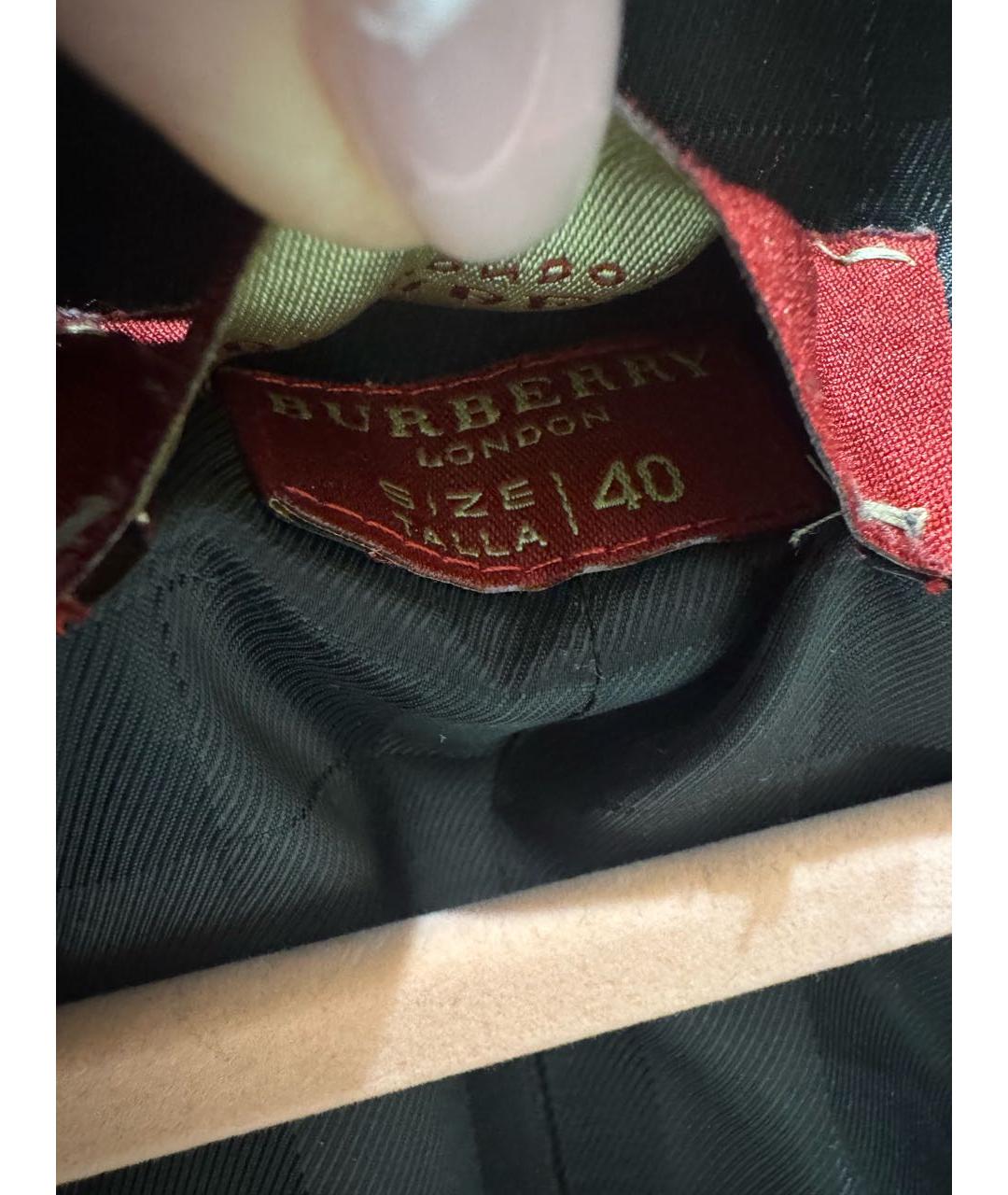 BURBERRY Антрацитовый шерстяной тренч/плащ, фото 5