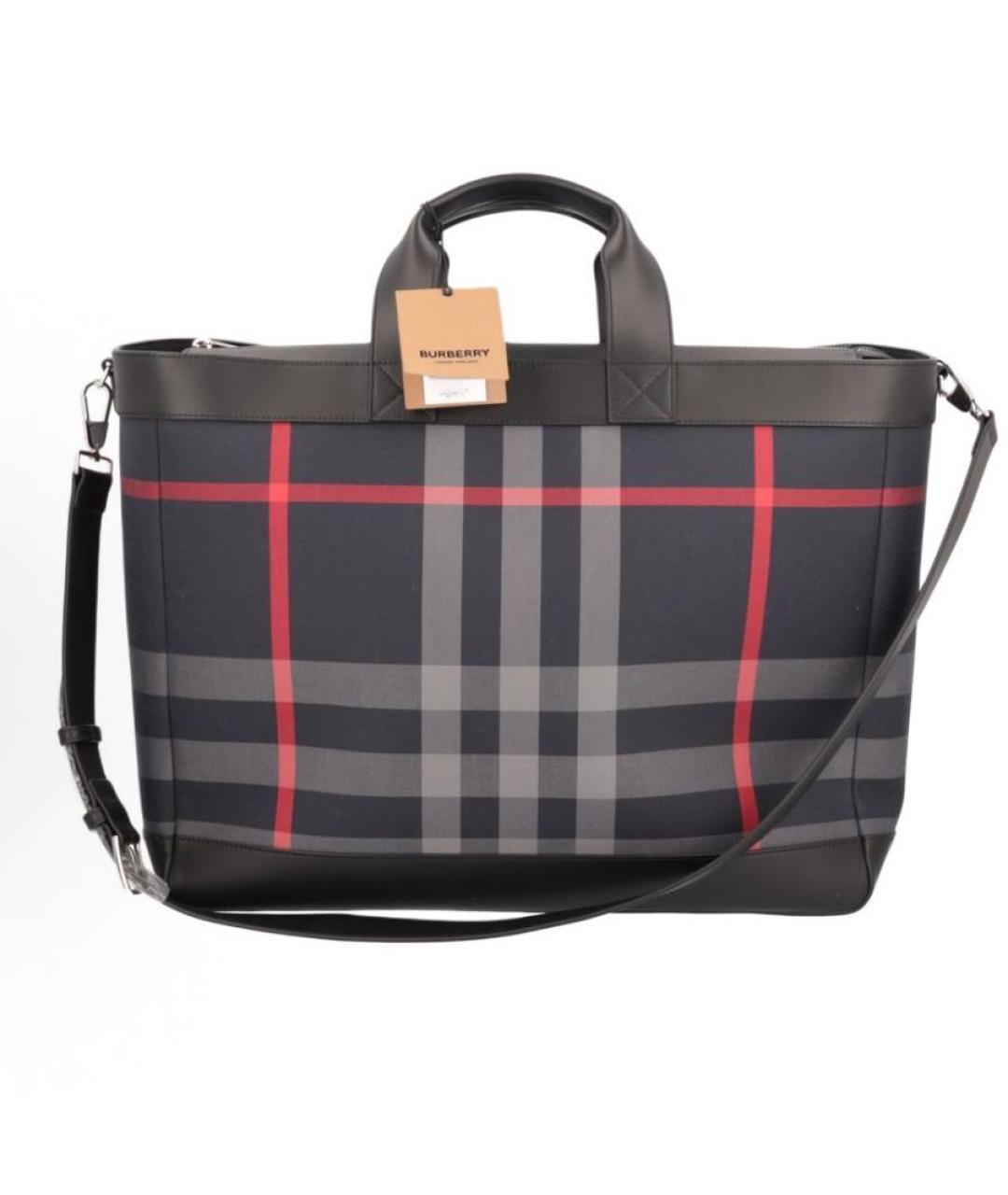 BURBERRY Черная сумка тоут, фото 5